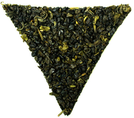 Gunpowder Passion Fruit Guava and Mango Flavoured Loose Leaf Healthy Green Tea Gently Stirred
