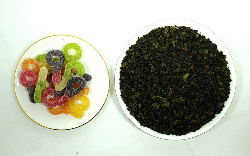 Gunpowder - Passion Fruit,Guava and Mango Flavoured - Loose Green Tea - Gently Stirred