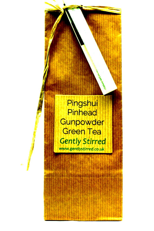 Pingshui Pinhead Gunpowder Loose Leaf Chinese Green Tea Healthy-Best Quality Quite Rare - Gently Stirred
