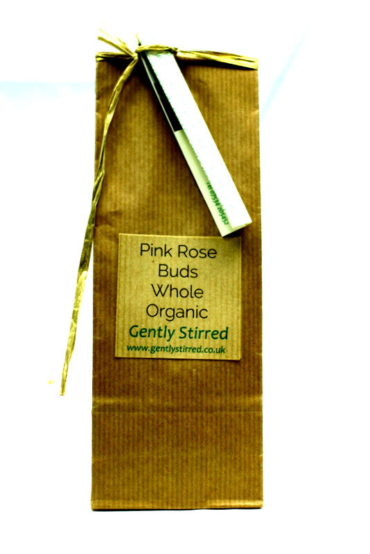 Pink Rose Buds Whole - Organic - Relaxation - Skin Condition - Great Taste Helps With Insomnia - Gently Stirred
