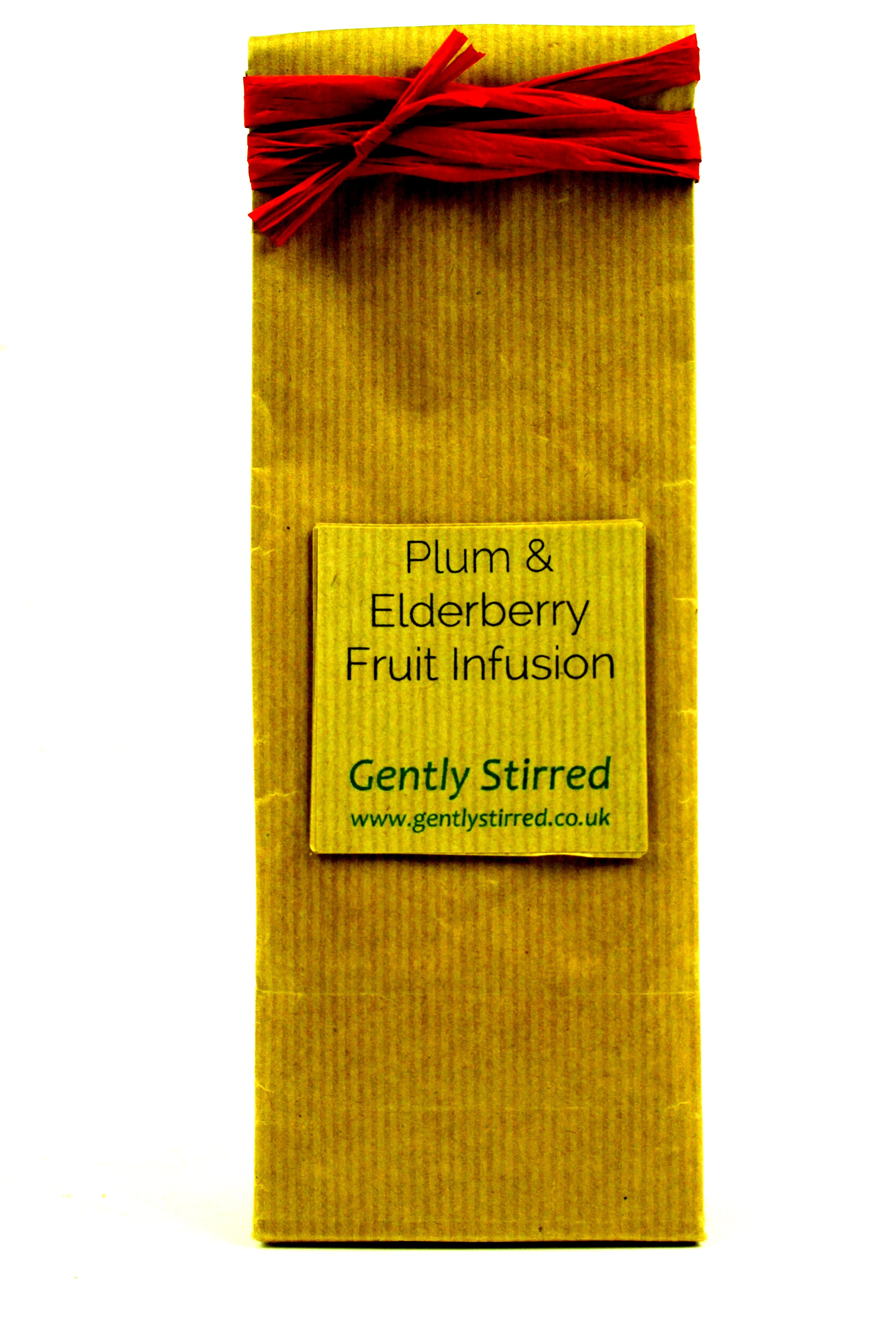Plum and Elderberry Fruit Infusion Caffeine Free Gently Stirred