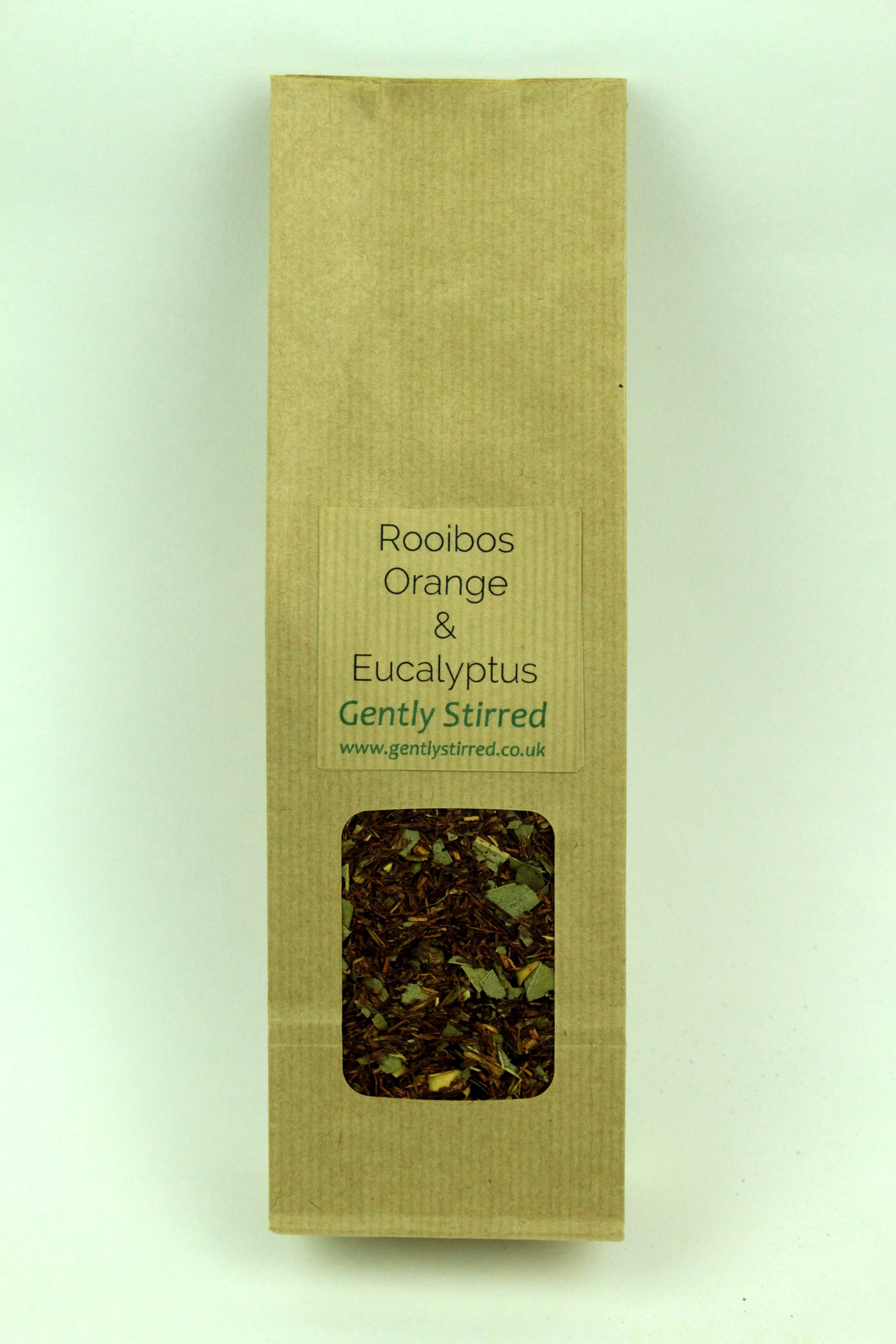 Rooibos Orange Eucalyptus Healthy Caffeine Free Tea Gently Stirred