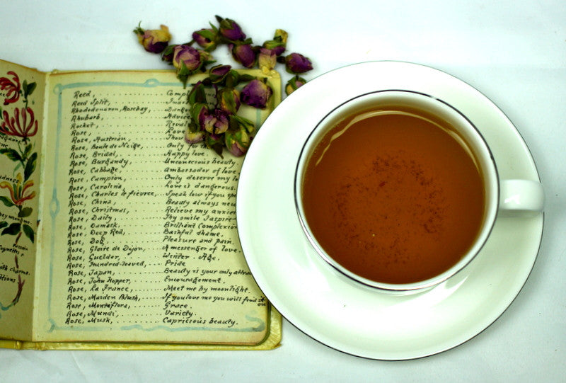 Gunpowder Tea - Rose Petal Flavour Green Tea - Very Healthy - A Lovely Fragrance - Gently Stirred