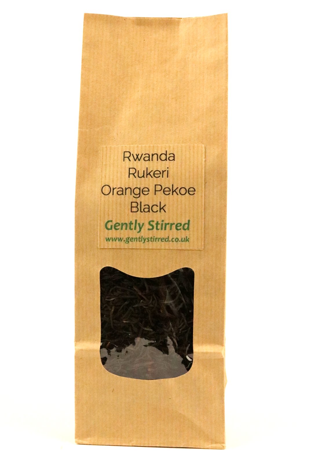 Rwanda Rukeri Plantation Orange Pekoe Black Organic Fair Trade Loose Leaf Tea Gently Stirred
