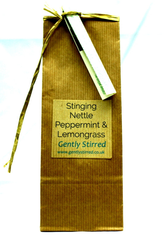 Stinging Nettle Peppermint & Lemongrass Tea Gently Stirred