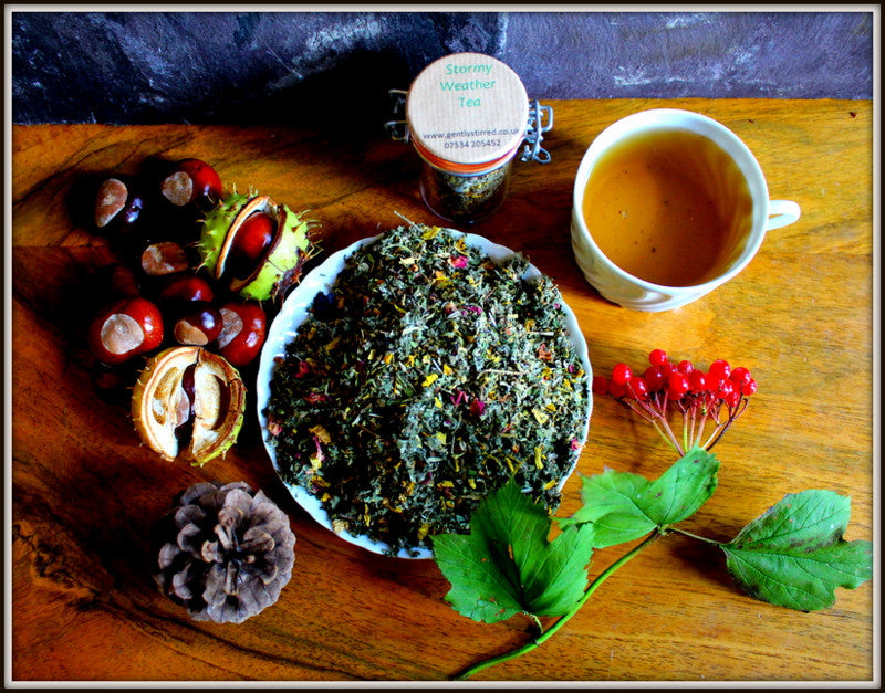 Stormy Weather Herbal Tea Gently Stirred