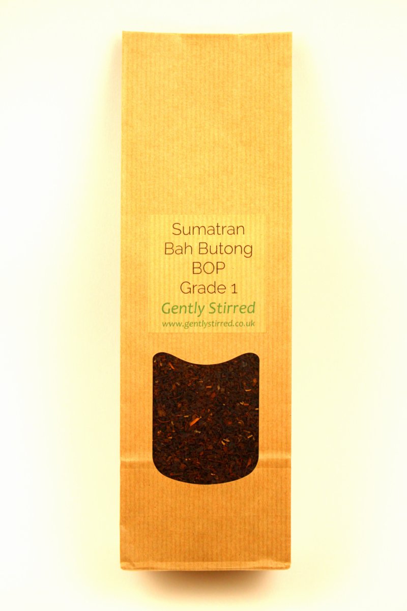 Sumatra Bah Butong Broken Orange Pekoe Grade 1 Loose Leaf Tea Gently Stirred