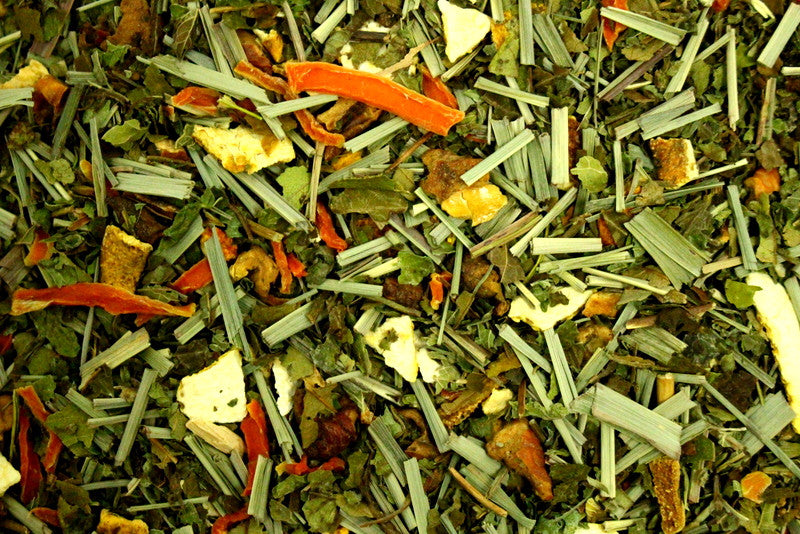 Sweet Melissa Herbal Tea Gently Stirred