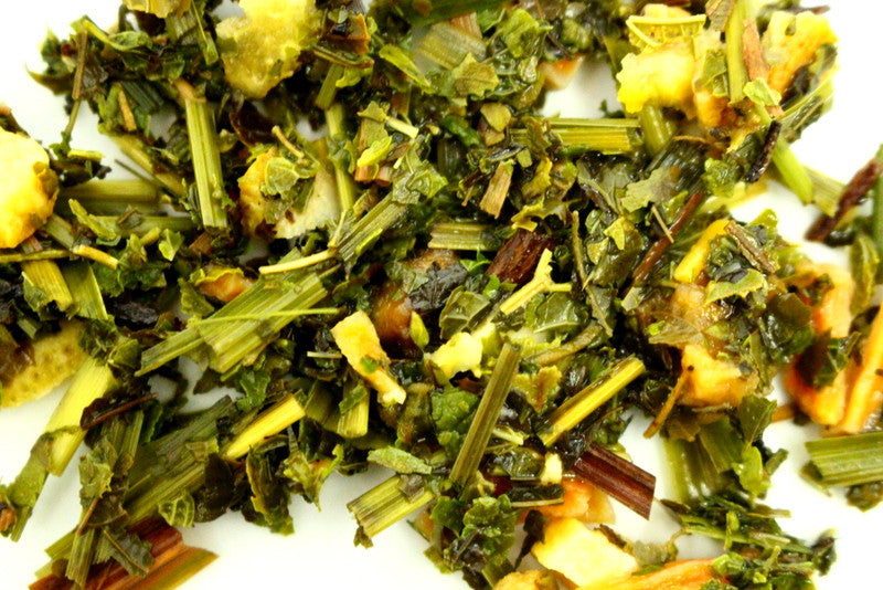 Sweet Melissa Herbal Tea Gently Stirred