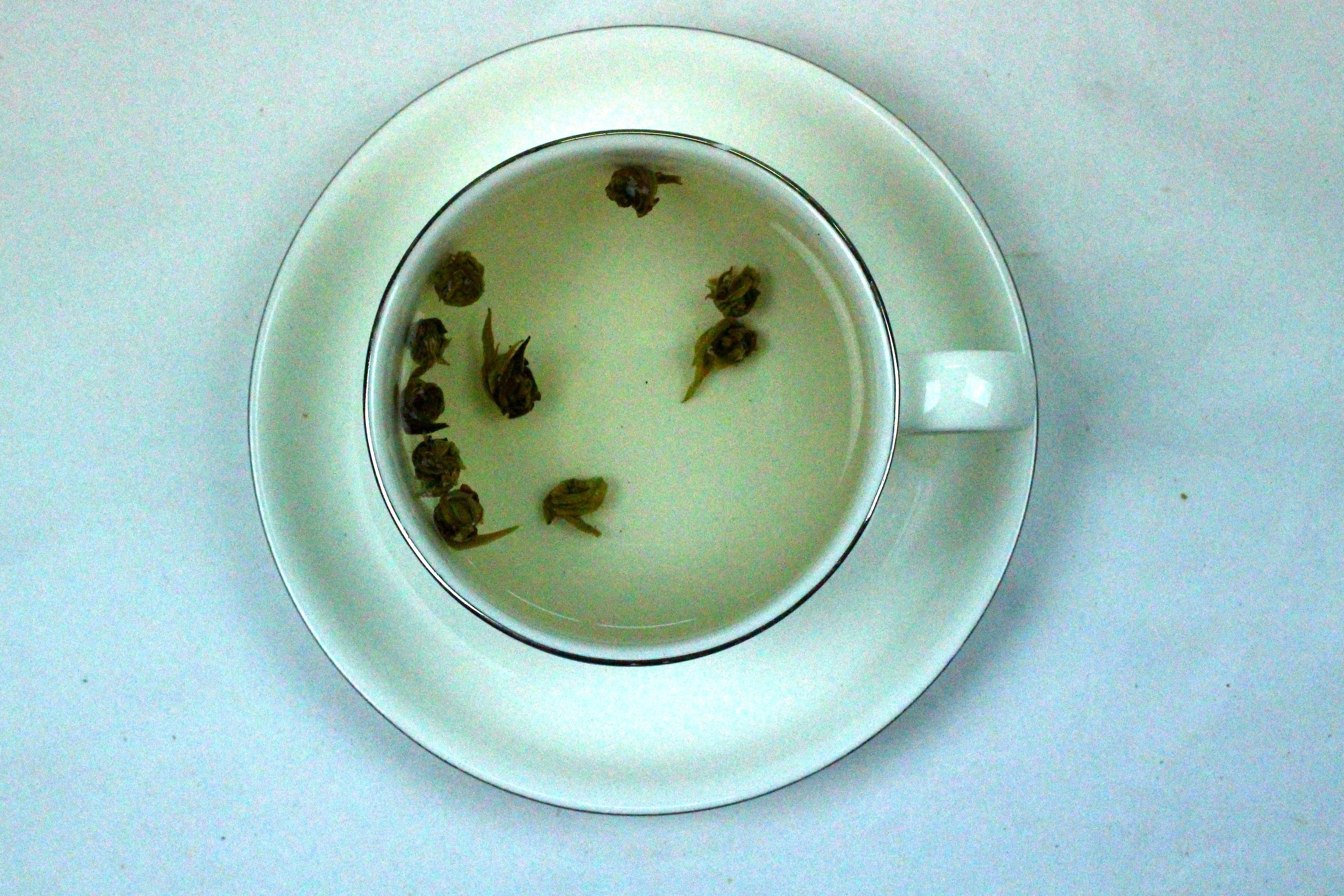 Tai Mu Long Zhu Organic Dragon Pearls White Tea Gently Stirred