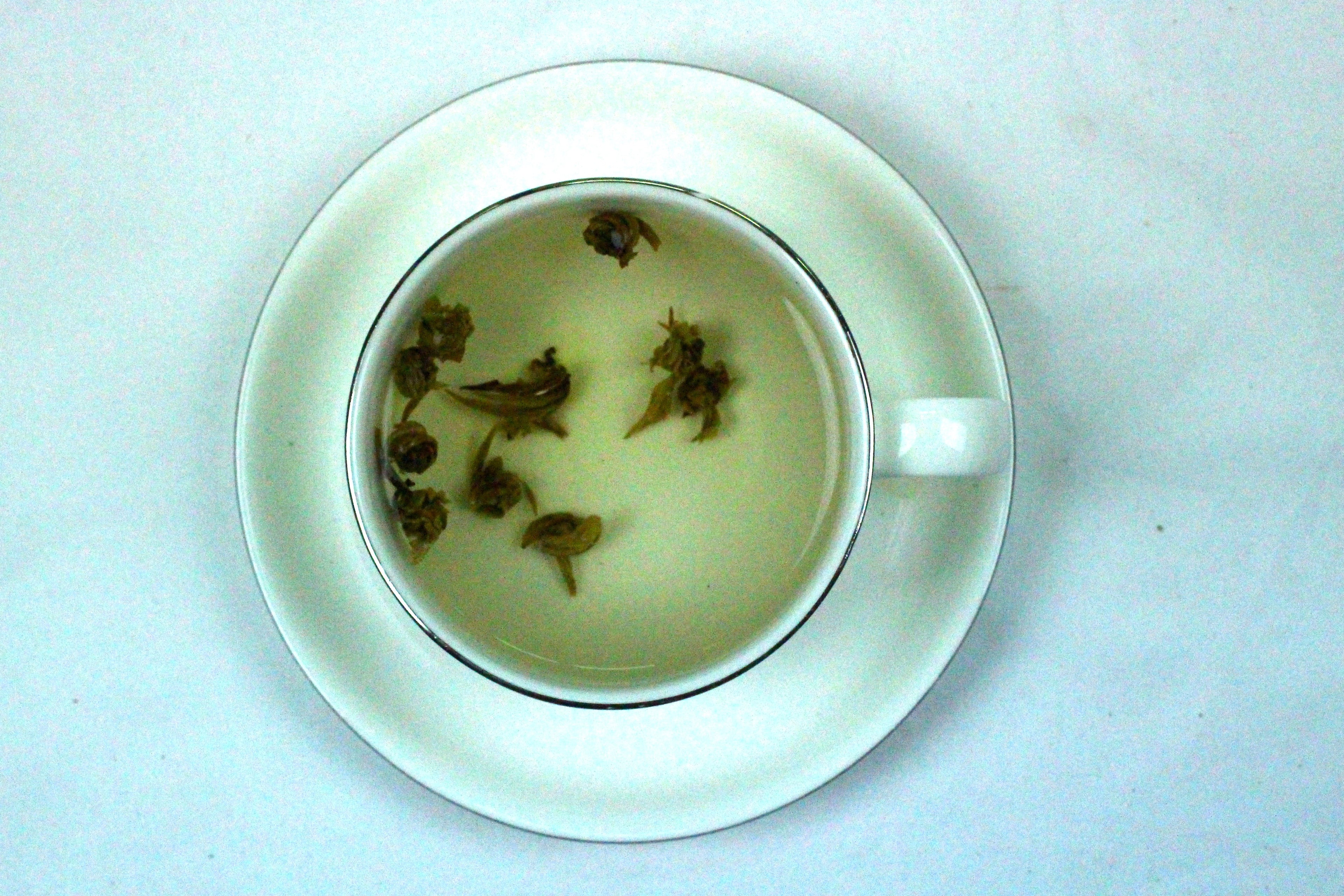 Tai Mu Long Zhu Organic Dragon Pearls White Tea Gently Stirred
