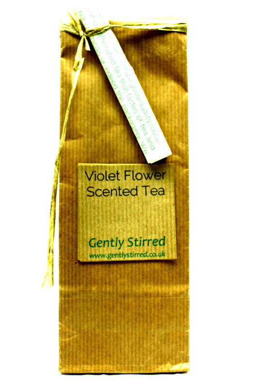 Violet Flower Scented Tea Gently Stirred