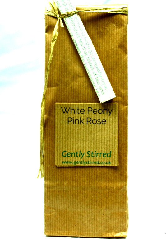 White Peony Pink Rose White Tea Gently Stirred